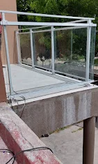 Baranda de aluminio y vidrio para exterior